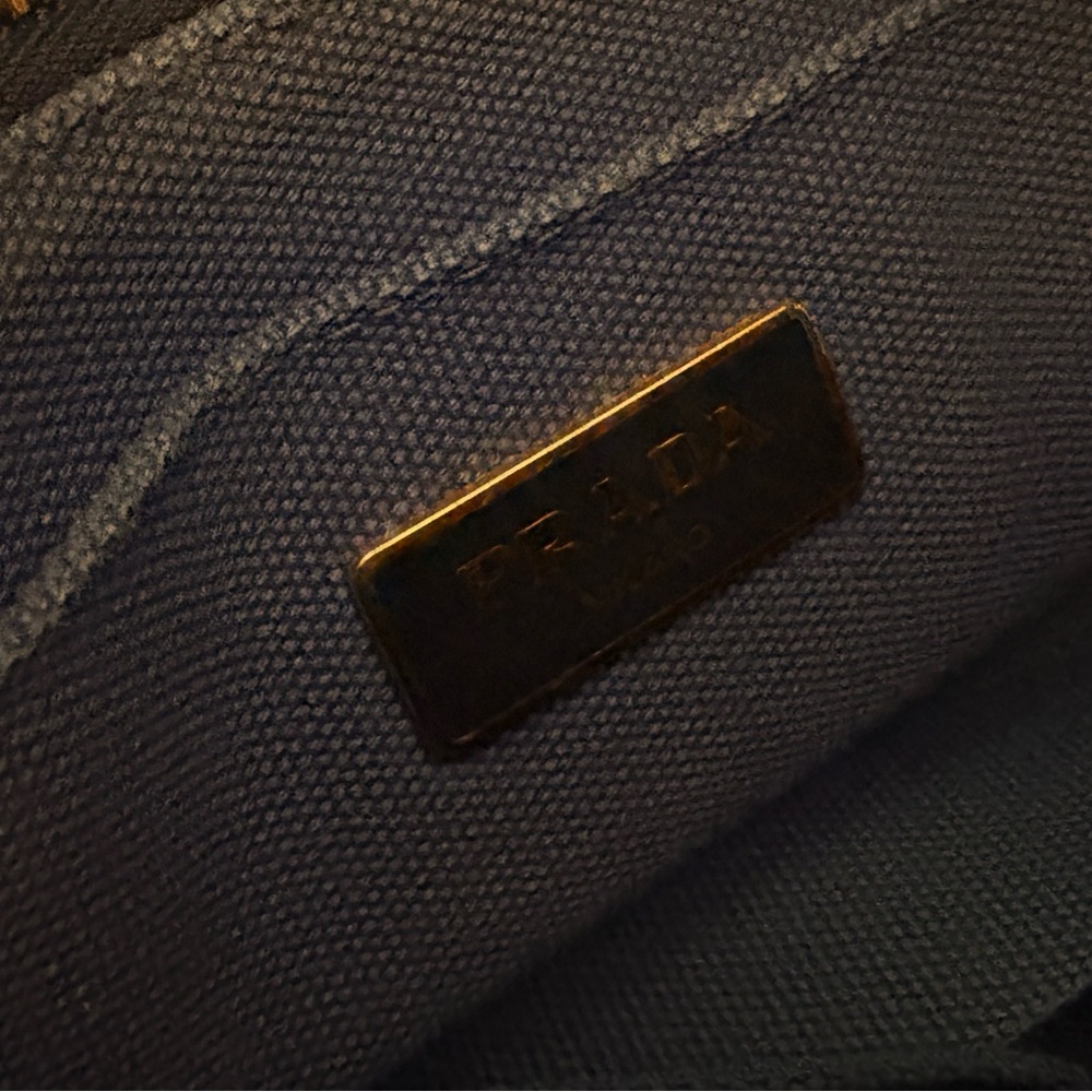 Preloved- PRADA Canapa tote Mini Tote Bag- shoulder strap included - Picture 5 of 8